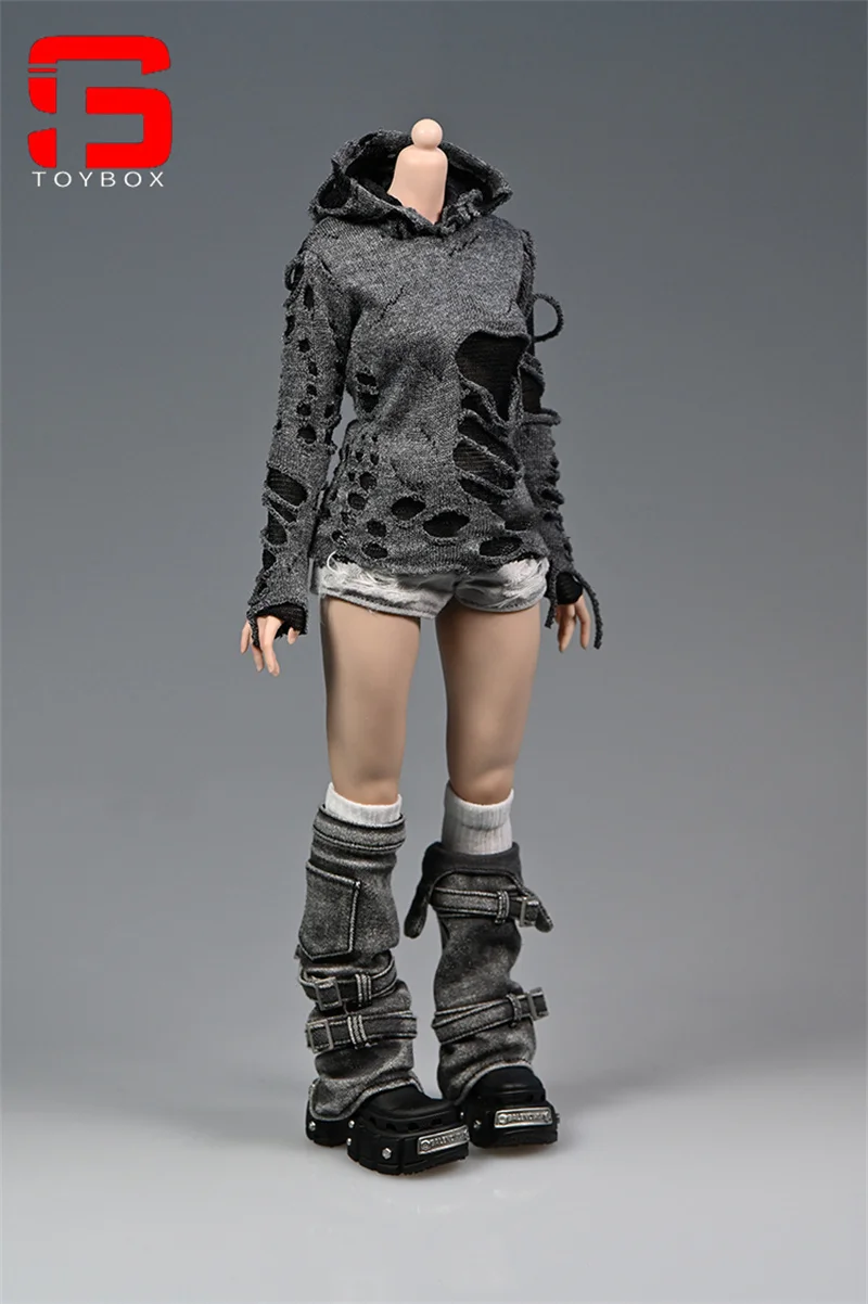 Aangepaste 1/6 Schaal Ondergesneden T-Shirt Met Gaten Kleding Model Fit 12 ''Vrouwelijke Soldaat Actiefiguur Body Poppen