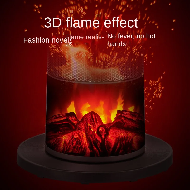 Heater vertical 3D simulation flame fireplace electric heating living room bedroom