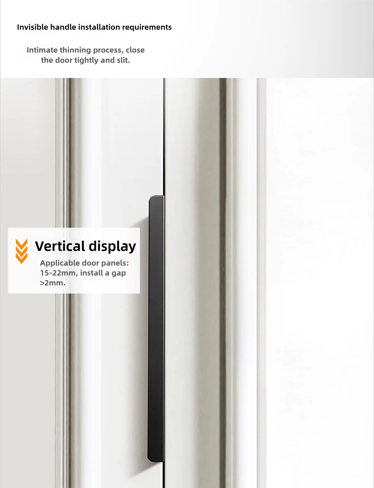 Gold-Schwarze Verdeckte Schrankgriffe aus Aluminiumlegierung, Küchenschrankgriffe, Schubladenknöpfe, Möbelgriff, Schlafzimmer-Hardware – Detail 7