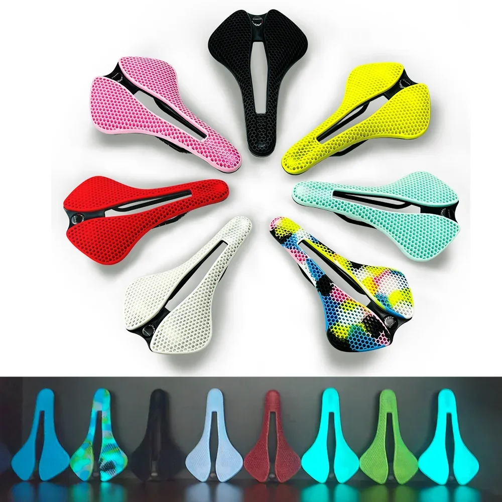 BALUGOE-3D Hollow Breathable Comfortable Bicycle Seat, Comfortable Cushion, Road Bike Saddle, New, BALUGOE Simulation