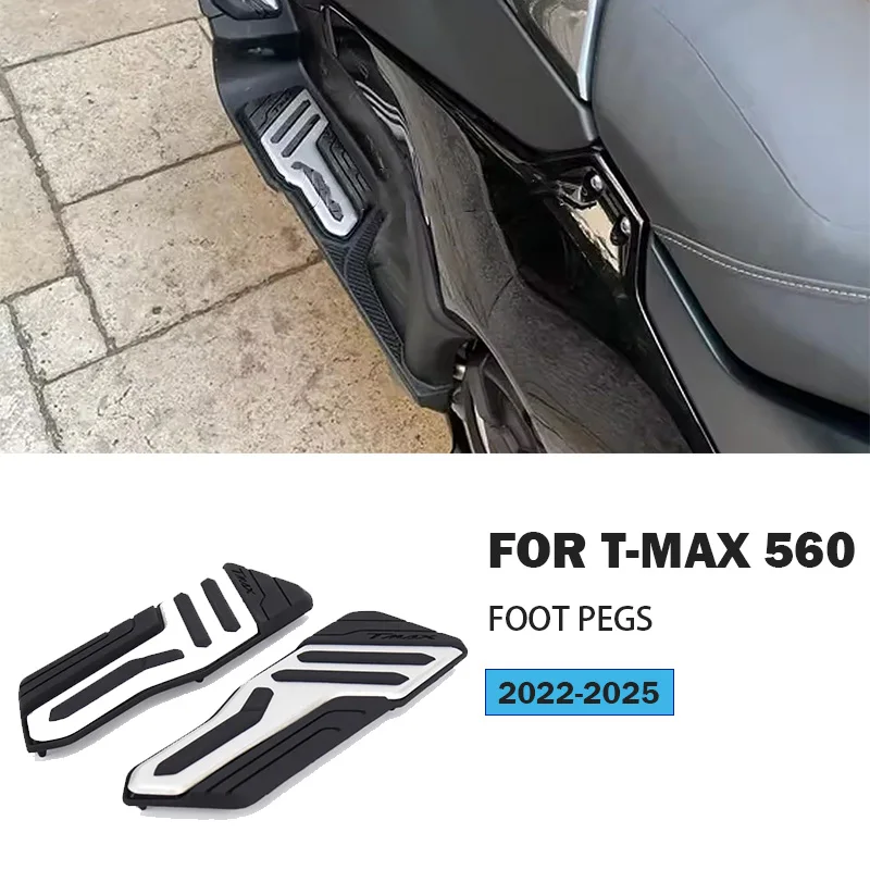 

Новый мотоцикл для Yamaha TMAX560 2022-2025, модифицированные резиновые противоскользящие педали, противоскользящие накладки на переднюю педаль, гвозди для педалей 2023 2024