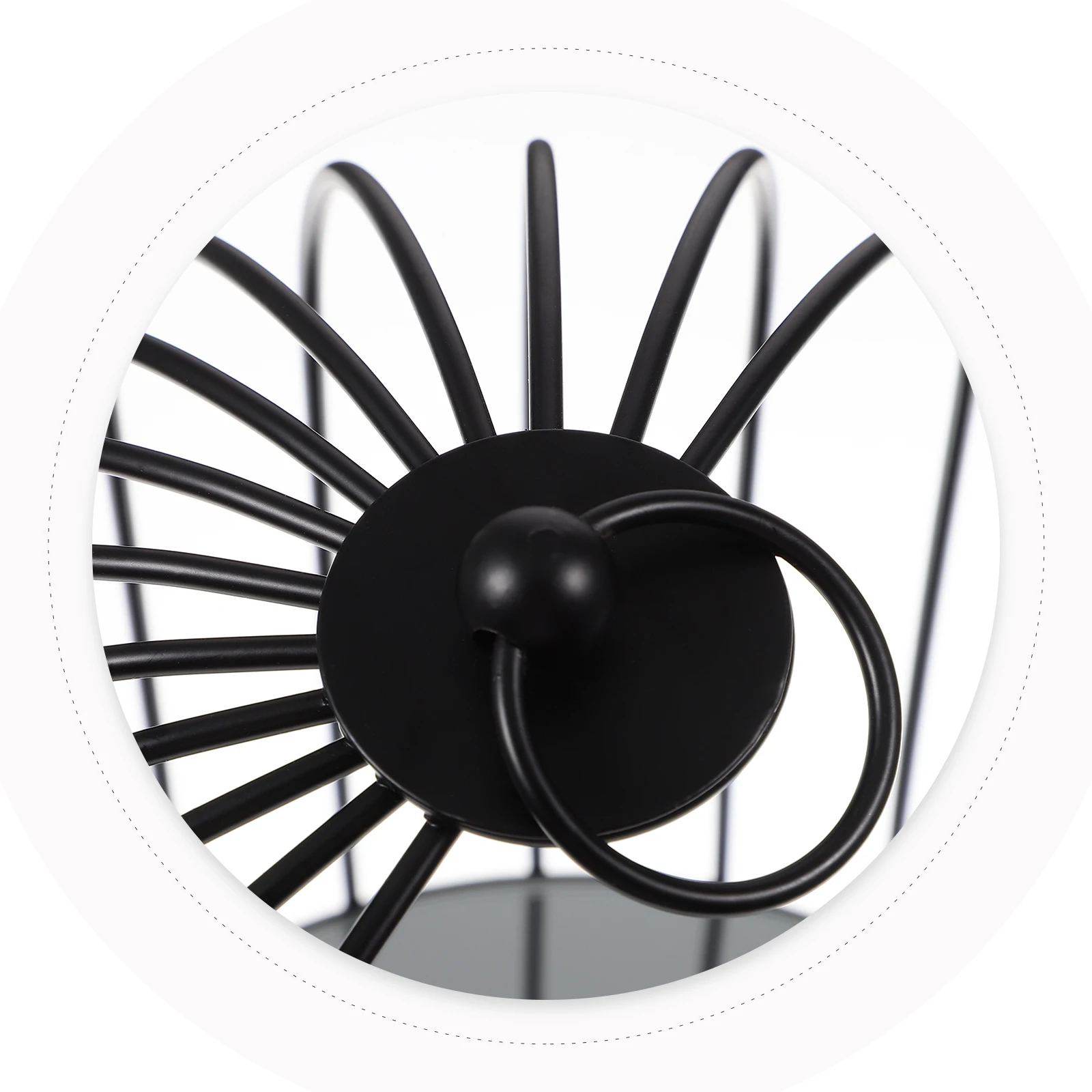 

Iron Art Birdcage Storage Rack Nordic Style Organizer Makeup Display Rack Desktop Storage Shelf Black