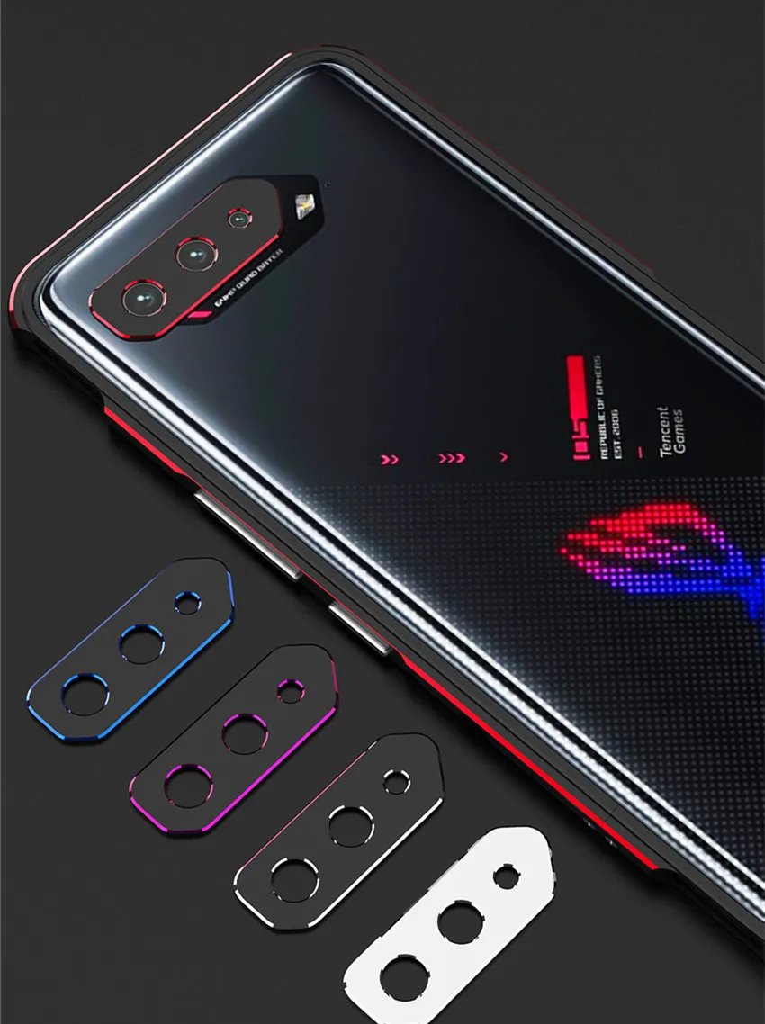 Bumper Case For Asus ROG Phone 6 5 5s Pro ROG 6 ROG5 Aluminum metal Frame Slim Cover phone case + carmera Protector