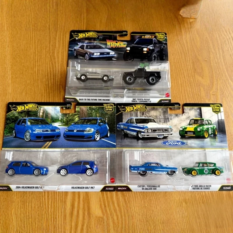 

Hot Wheels Hbl96 Car Culture Series Cars 1:64 Model Two-Car Suit Alloy Car Model Ford Golf Custom Collection Model Gifts Display