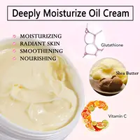 Crème éclaircissante et blanchissante, pour le visage et le corps, à l'huile de beurre de karité, hydratation intense naturelle pour peaux normales à sèches. 2
