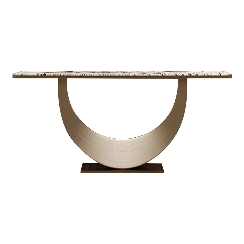 

Light luxury home Italian natural marble luxury stone entrance table entrance table against the wall entrance cabinet case