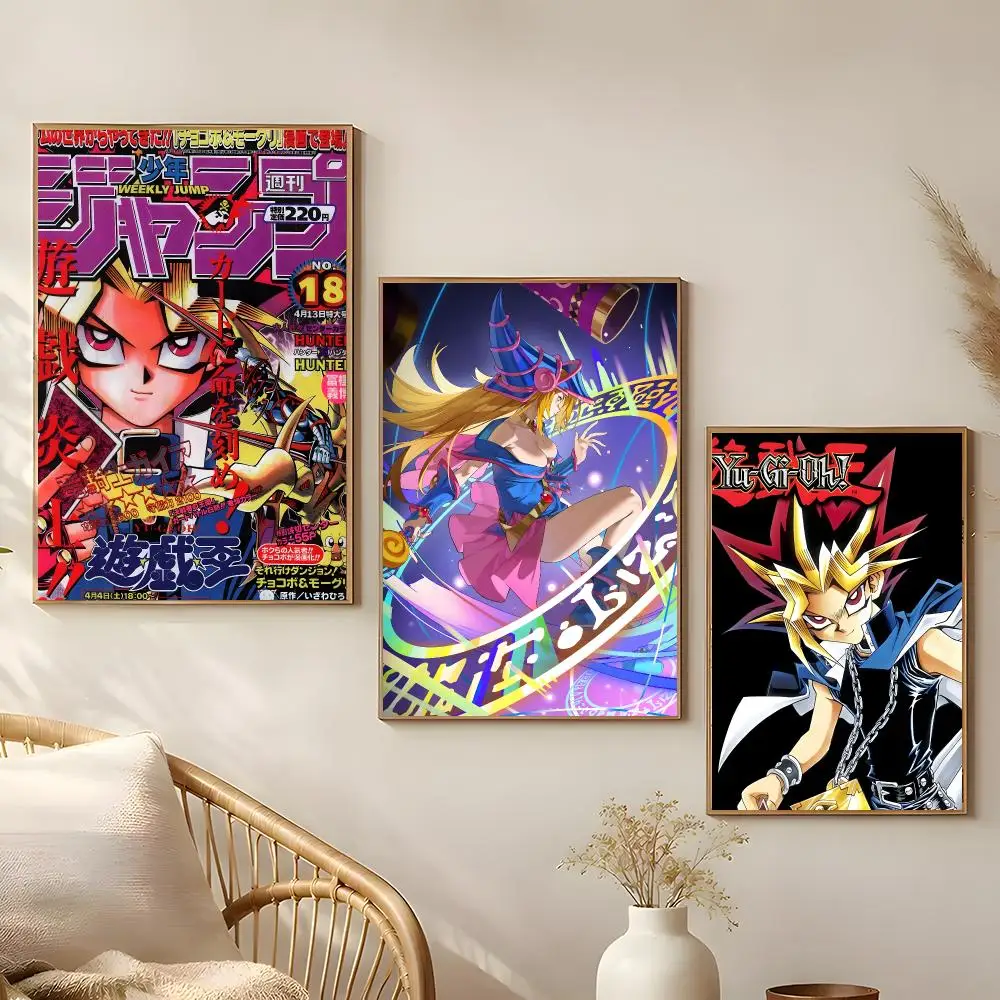 Anime Yu-Gi-Oh Poster Poster Self-adhesive Art Waterproof Paper Sticker Coffee House Bar Room Wall Decor