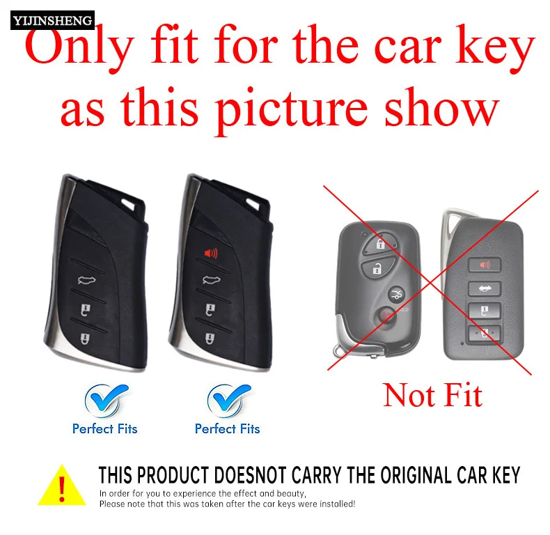 3 4 Buttons Zinc Alloy + Leather Car Key Case Cover Skin Holder For Lexus UX ES UX200 UX250h ES200 ES300h ES350 US200 US260h