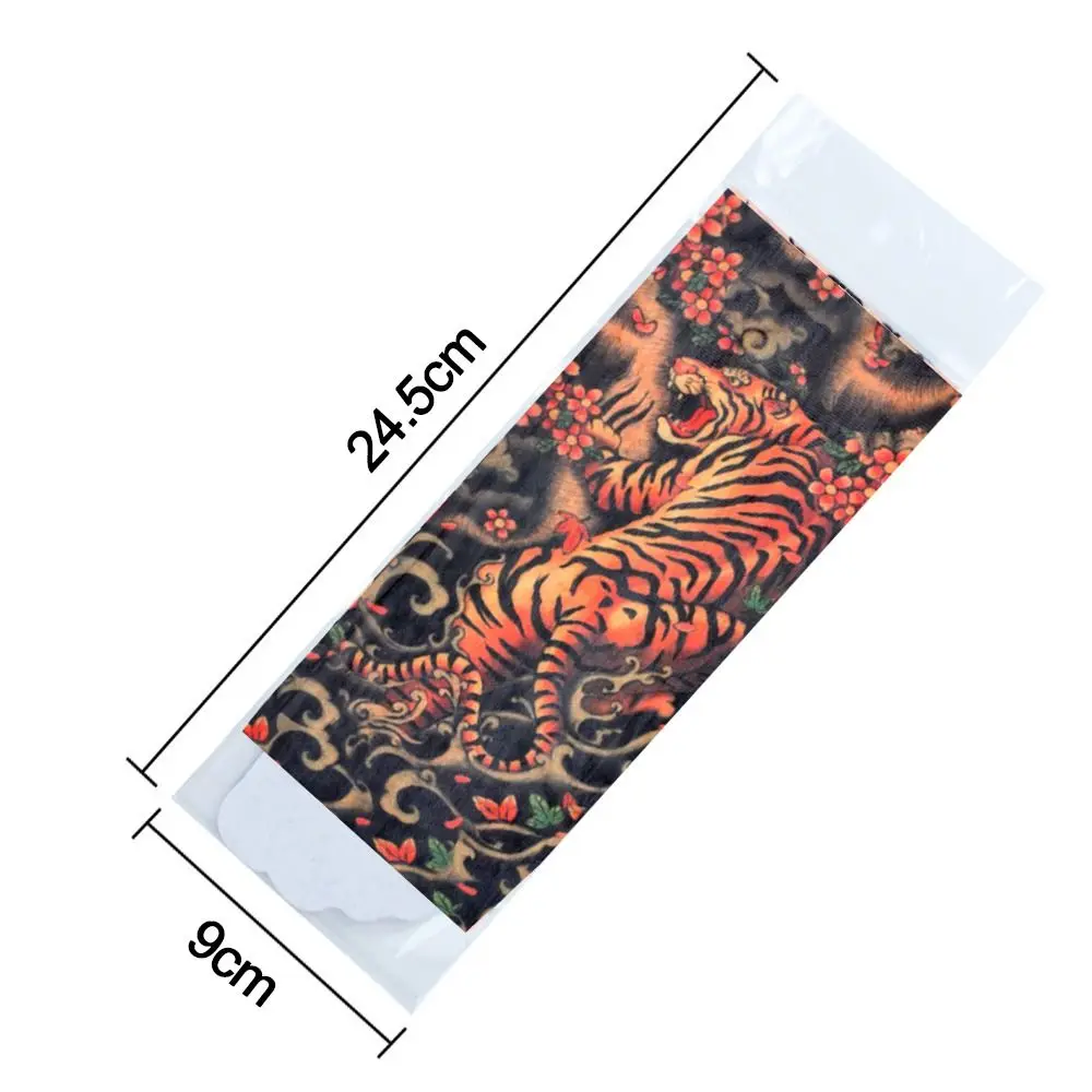 1pcs New Flower Arm Tattoo Sleeves Seamless Outdoor Riding Sunscreen Arm Sleeves Sun Uv Protection Arm Warmers For Children Kids