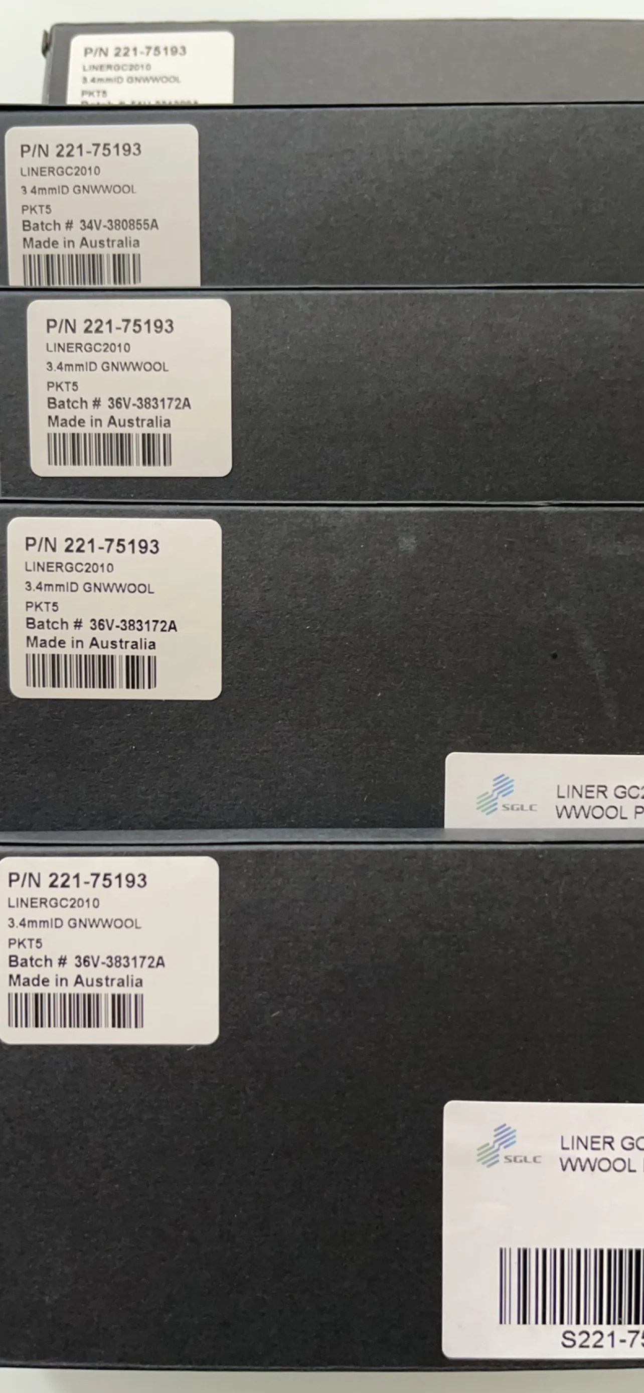 Shimazu Liner 221-75193 GC2010 3.4MMID GN WOOL 5шт/коробка, оригинальная акция