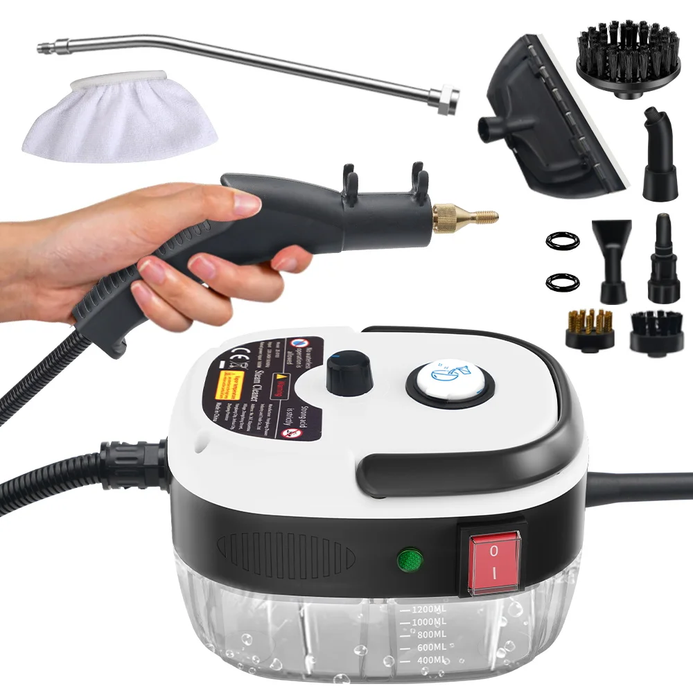 Household High Pressure Steam Cleaner Portable Handheld Cleaner Air Conditioner Kitchen Car Hood Steam Cleaning Machine 2500W