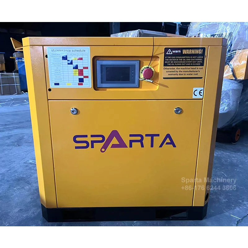 Sparta 380V 50hz Three Phase 7.5kw 8bar VSD Electric Rotory Screw Air Compressor for Spray Industry