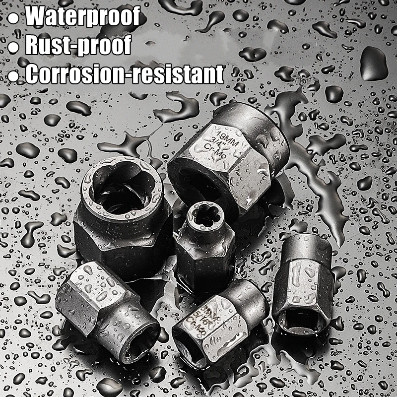 

14pcs Cr-Mo Steel Damaged Bolt & Nut Remover Set, Impact Socket Extractor Tool Kit with Solid Storage Case for Industrial