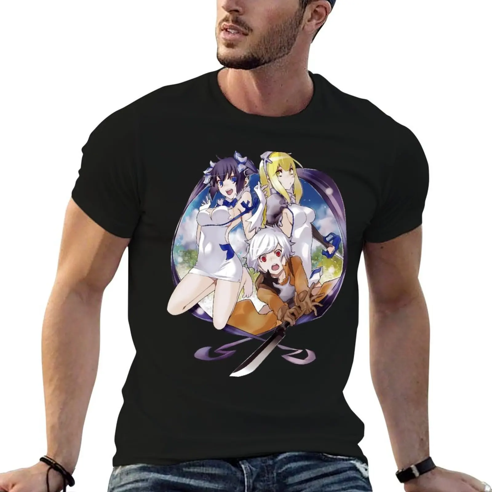 

Danmachi T-Shirt t shirt man designer t shirts for man cotton funny T-Shirt