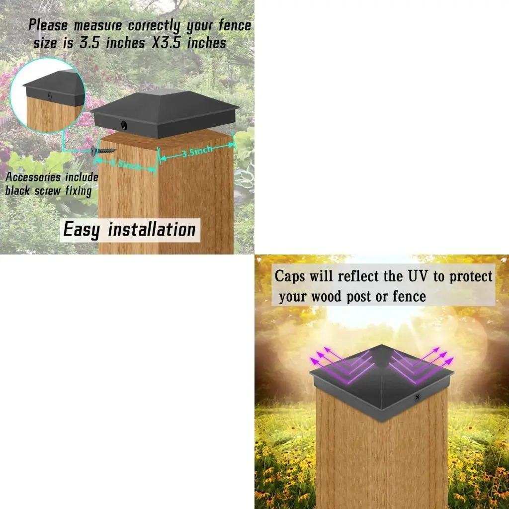 L43A Every Season Fence Column Cover For Outdoor Use 3.5In Width Polypropylene Anti-Corrosion Design