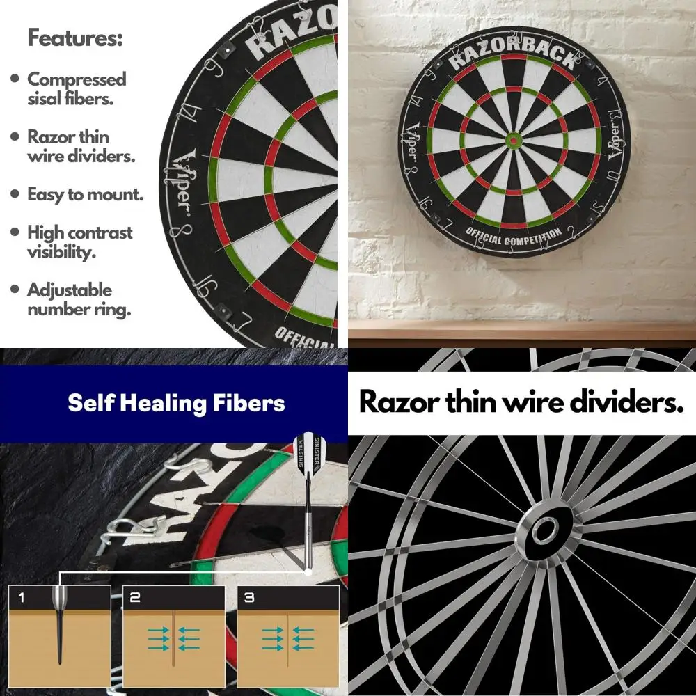 

Дартс со стальным наконечником из сизалевой щетины от Razorback