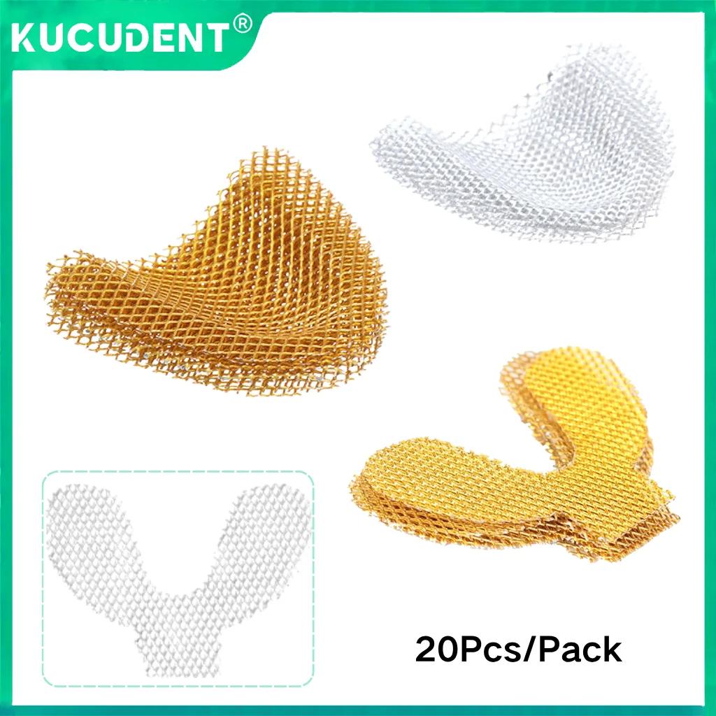

20 шт./упак., металлический сетчатый лоток для оттисков стоматологической лаборатории, армирующая сетка для укрепления верхних/нижных зубов, инструмент для ухода за протезами