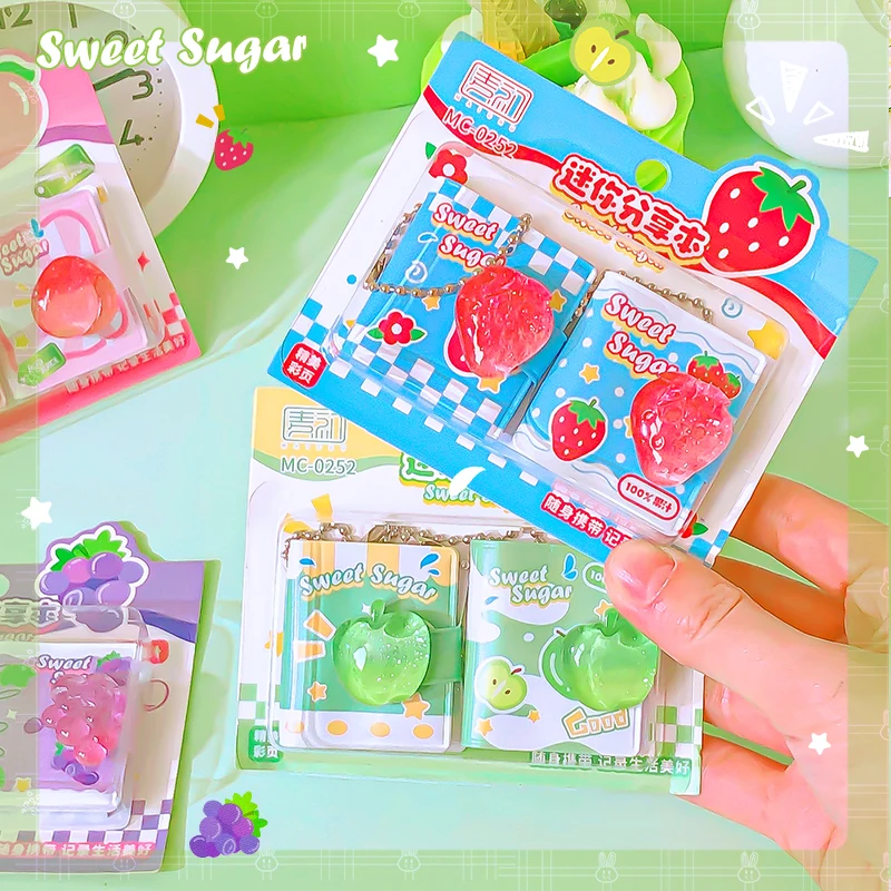 cute things kawaii Stationery back to school supplies fruit Mini Portable Notebook gift for kids small Notepad diary Pendant