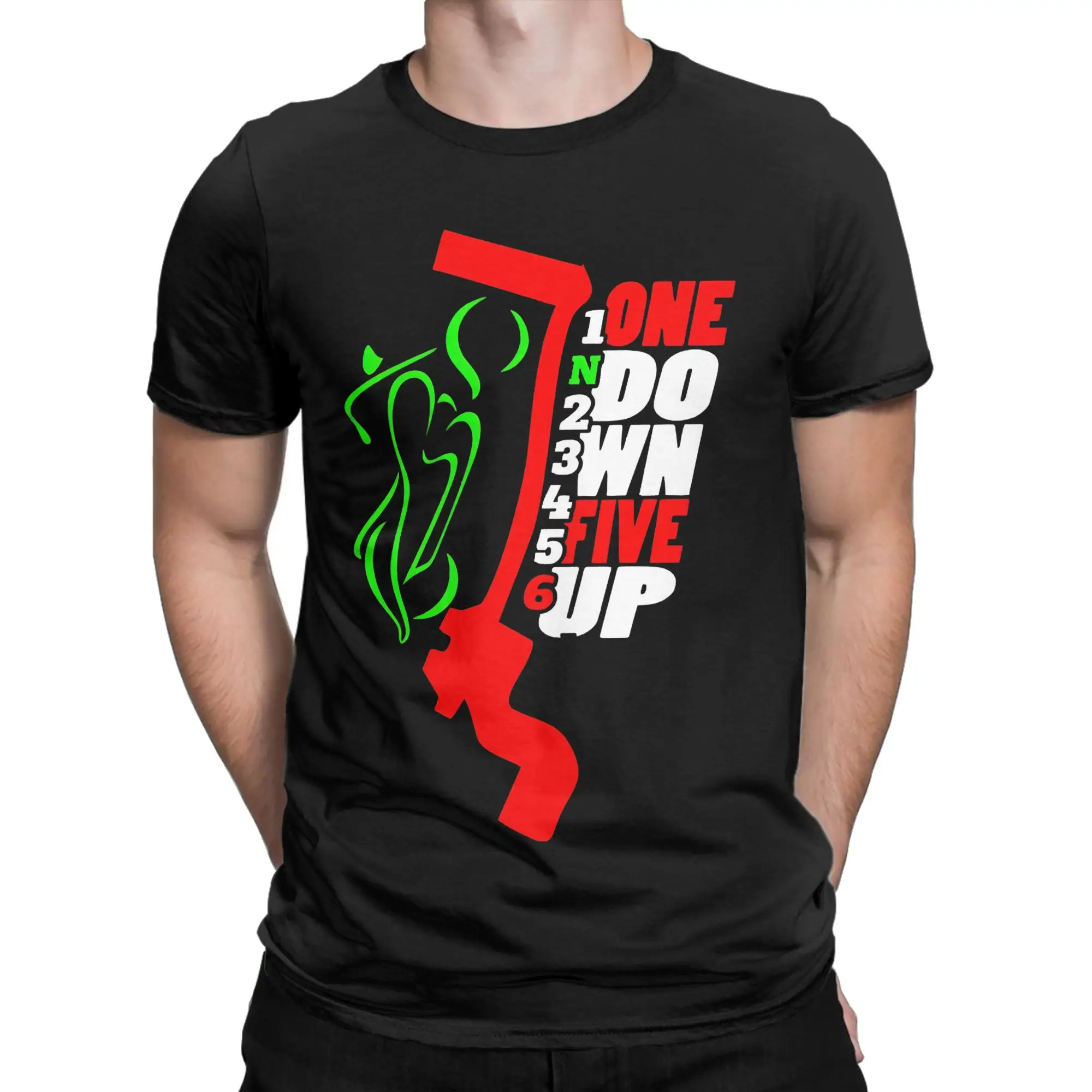 Motorcycle Gear Shift T Shirts Men Women's Pure Cotton Novelty T-Shirts O Neck 1N23456 Tee Shirt Short Sleeve Clothing Plus Size