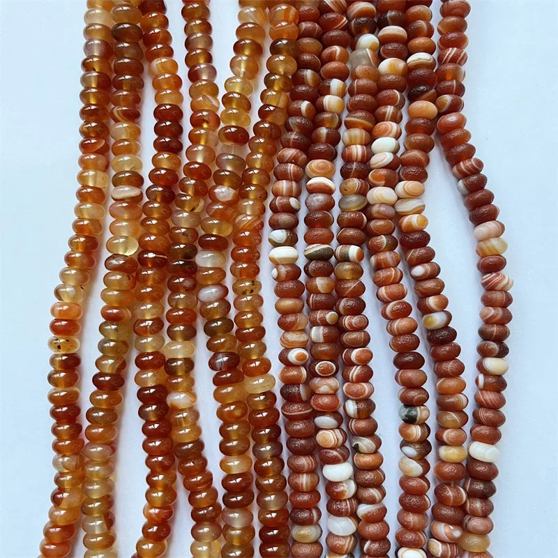 4*8MM Red Agate Abacus Grade A 100% Undyed Genuine Gemstone Natural Stone Beads For Necklace Bracelet Jewelry Making