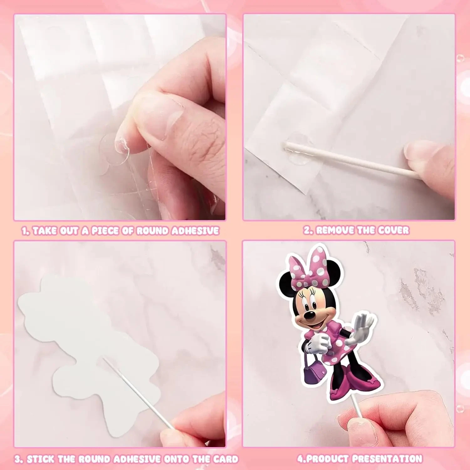 Minnie Mouse decorazioni per torte di compleanno includono Cake Topper Cupcake Toppers Minnie Mouse forniture per feste di compleanno per feste per