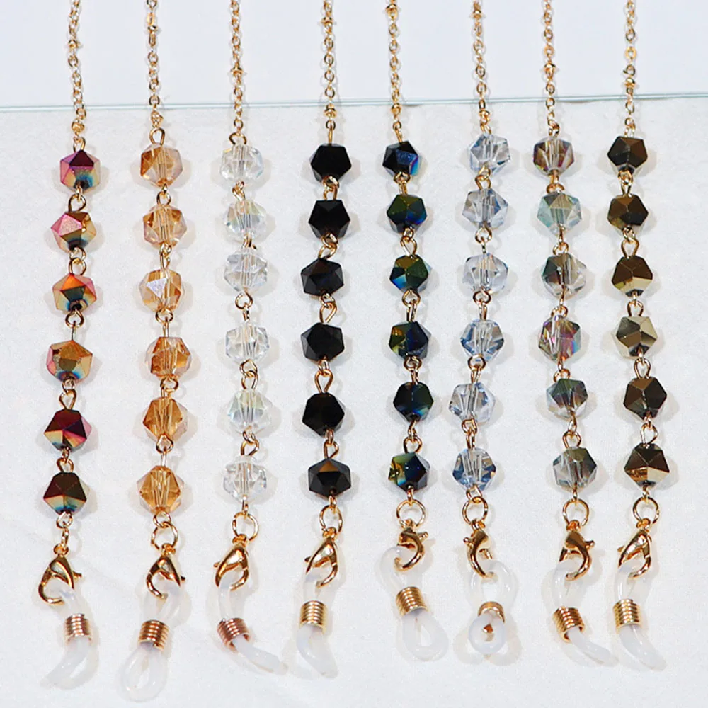 

Bohemian Crystal Beaded Glasses Chains Women Lanyard Face Mask Chain Holder Anti Slip Eyeglass Rope Sunglasses Cord Neck Strap