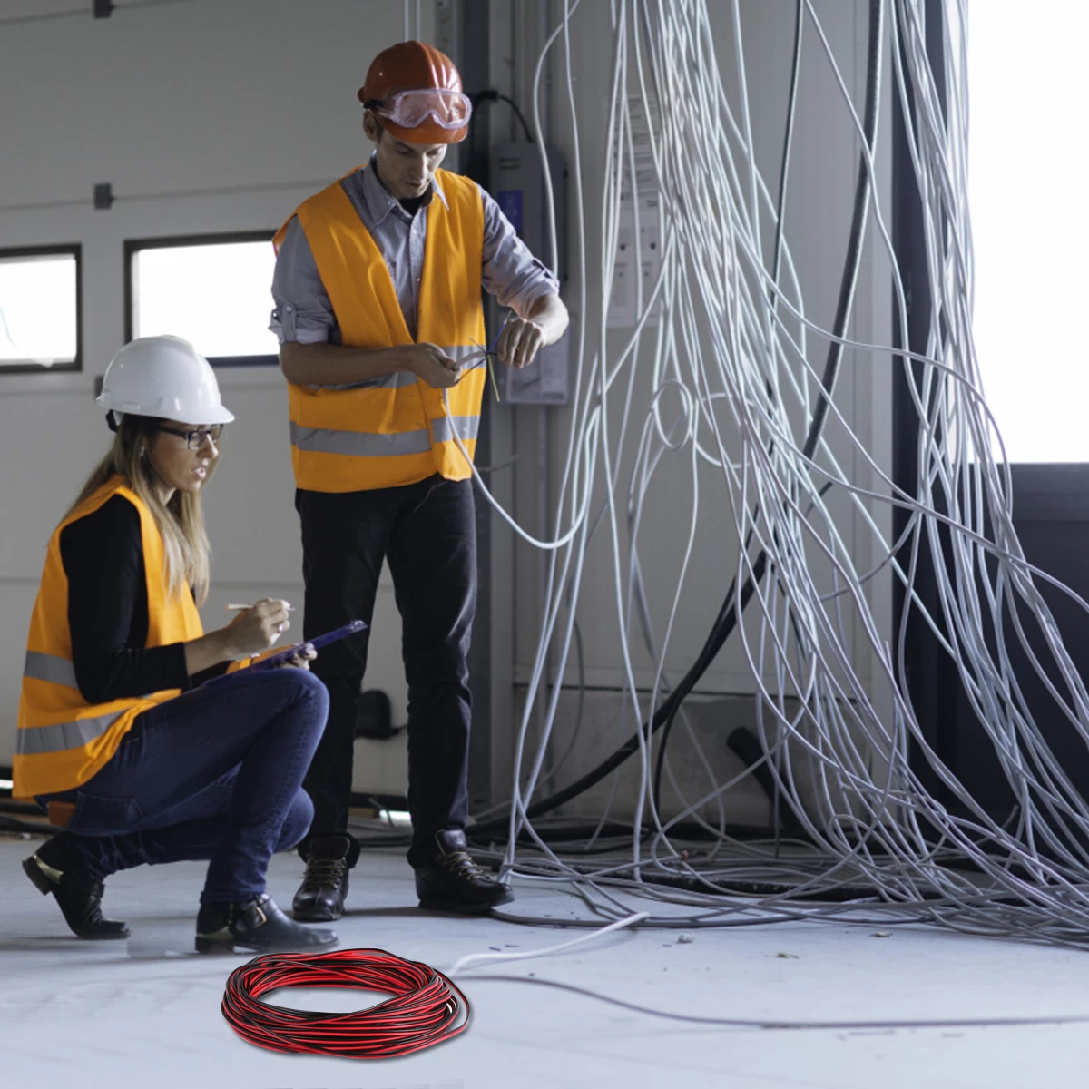 Cable de Audio de 20M de longitud, Cable de cobre para altavoces, Cable de Audio, Cable de altavoz, Cable de extensión LED, Cable de extensión, Cable conector