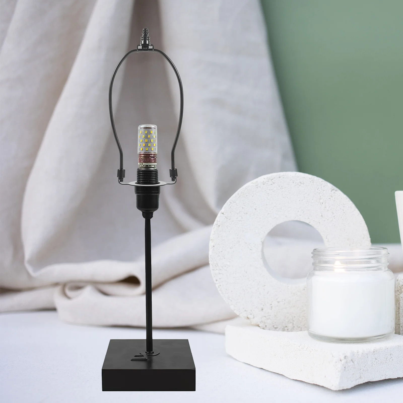 

1 Pair 8 Inch Lamp Shade Frame Harp For Floor Lamp Repair Heavy Duty Lampshade Bracket Diy Lighting Accessories Home Restaurant