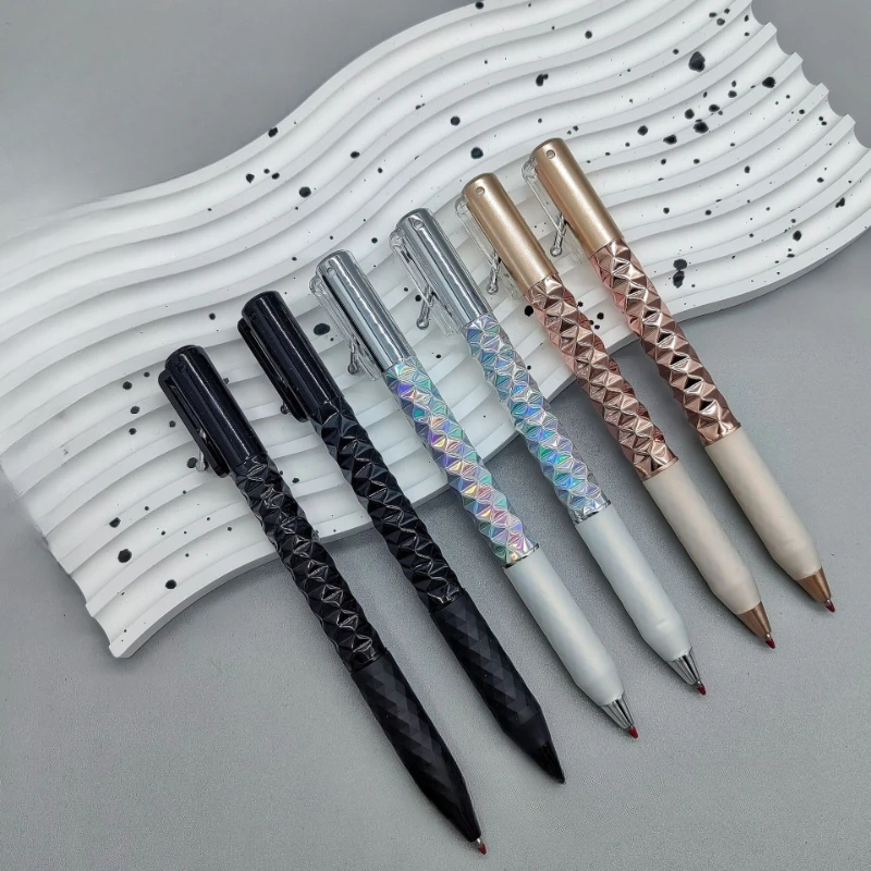 New Diamond-shaped Geometric Deformation Pen Push Diamond Neutral Gift Pen Multi Function Pen Novelty Stationery School Supplies