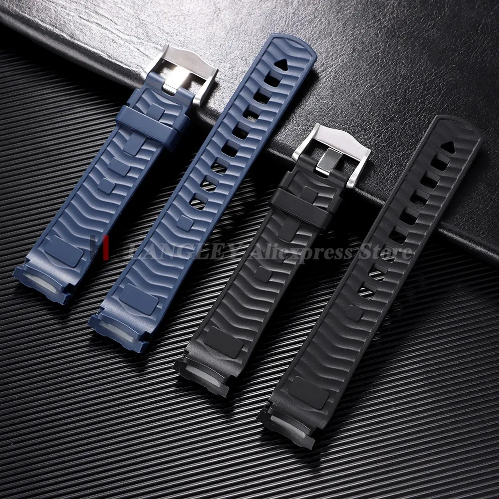 جودة 20 مللي متر لينة المطاط ساعات سيليكون الفرقة ل أوميغا ساماستر 300 حزام منحني نهاية استبدال معصمه النساء الرجال أساور #5