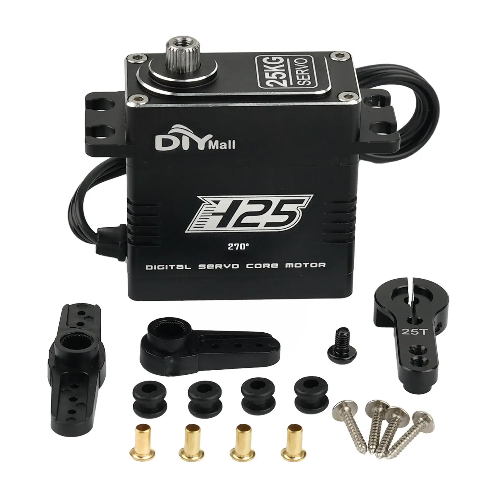Servo numérique entièrement métallique BLS-H25 25kg, avec moteur à balais de carbone, pour voiture/hélicoptère/Robot 1/8 1/10 1/12 RC, mise à niveau DIY