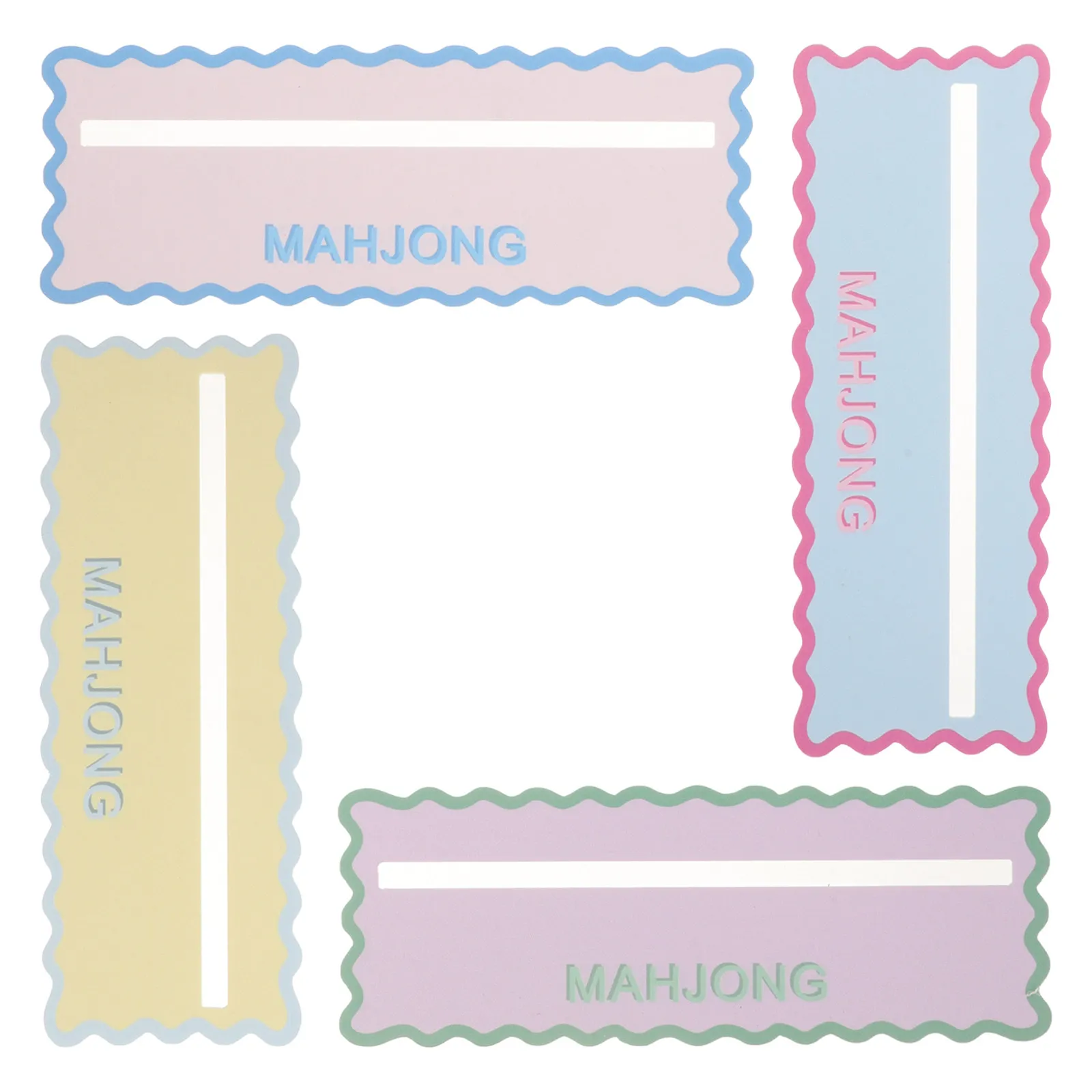 4Pcs Mahjong Line Finder Plastic Line Reader Guide Strips Jongg Game Helper Mahjong Hunting Card Rule Guide Tool