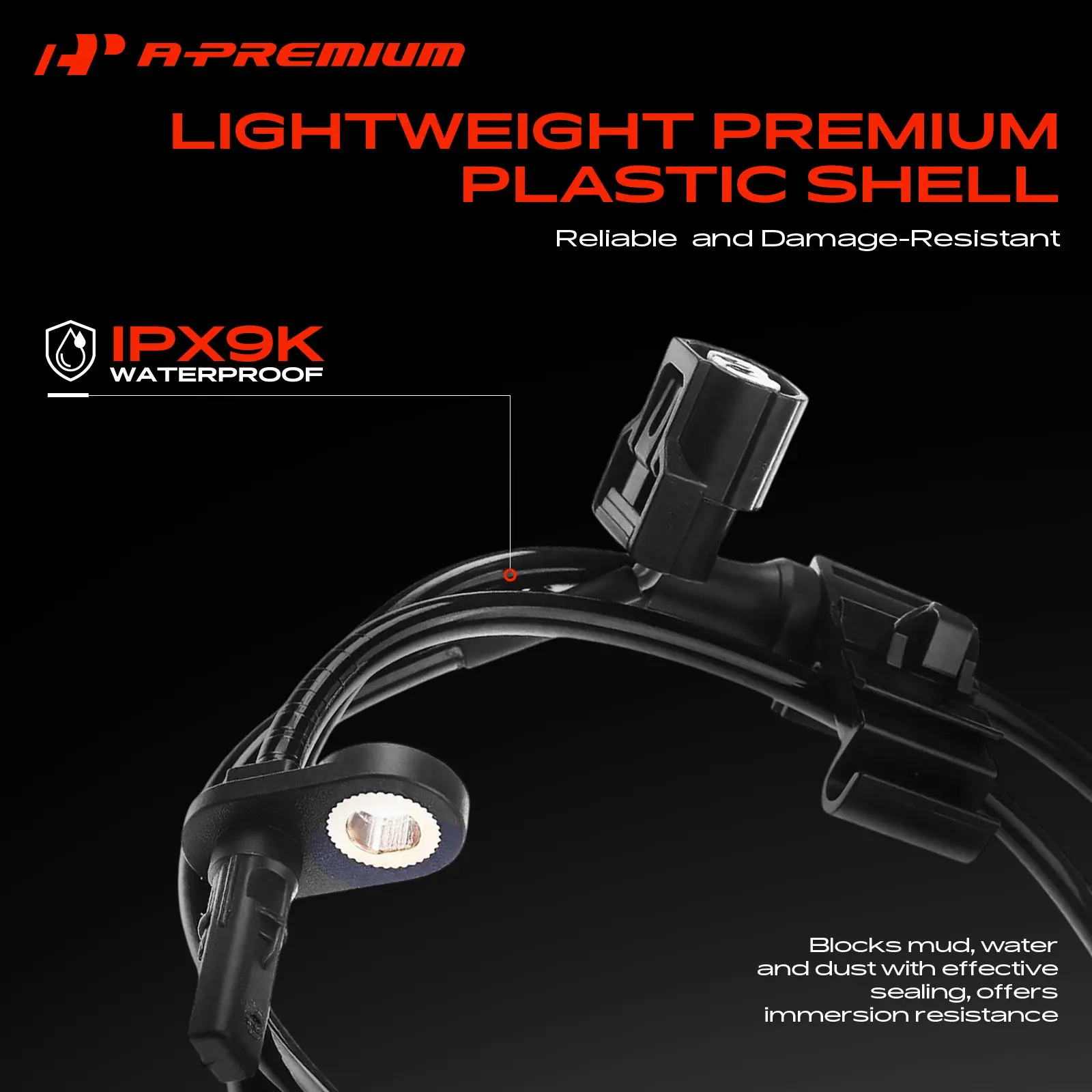 A-Premium Front Driver Side ABS Wheel Speed Sensor for Honda Odyssey 2007-2010 4