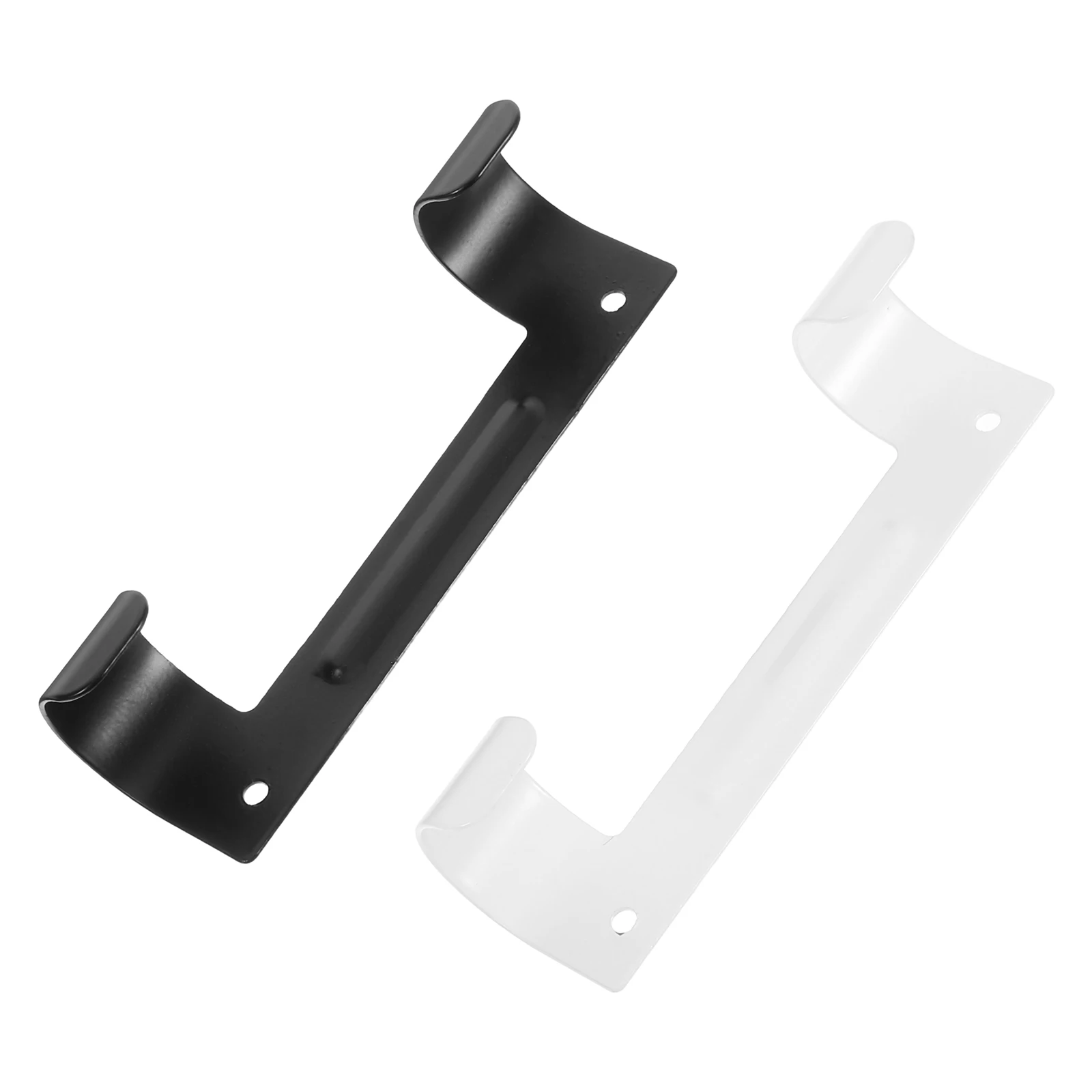 

2pcs Ironing Board Hooks Wall Mount Hanger Rack Material Space Saving Easy Installation Modern Storage