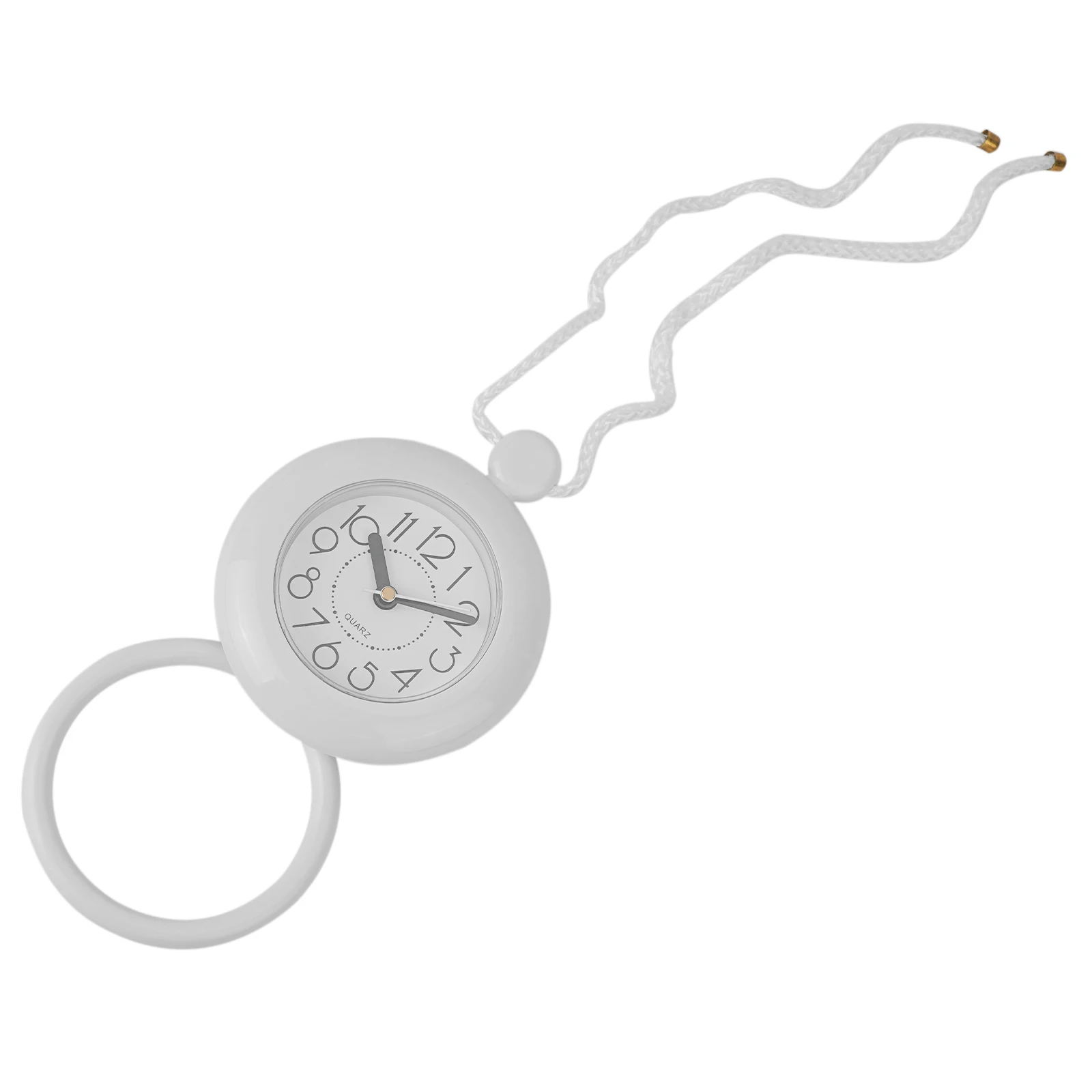 Diameter 11.5cm Waterproof Bathroom Clock Waterproof Nylon Lanyard Environmentally Friendly Plastic AA Battery Bathroom Bedroom