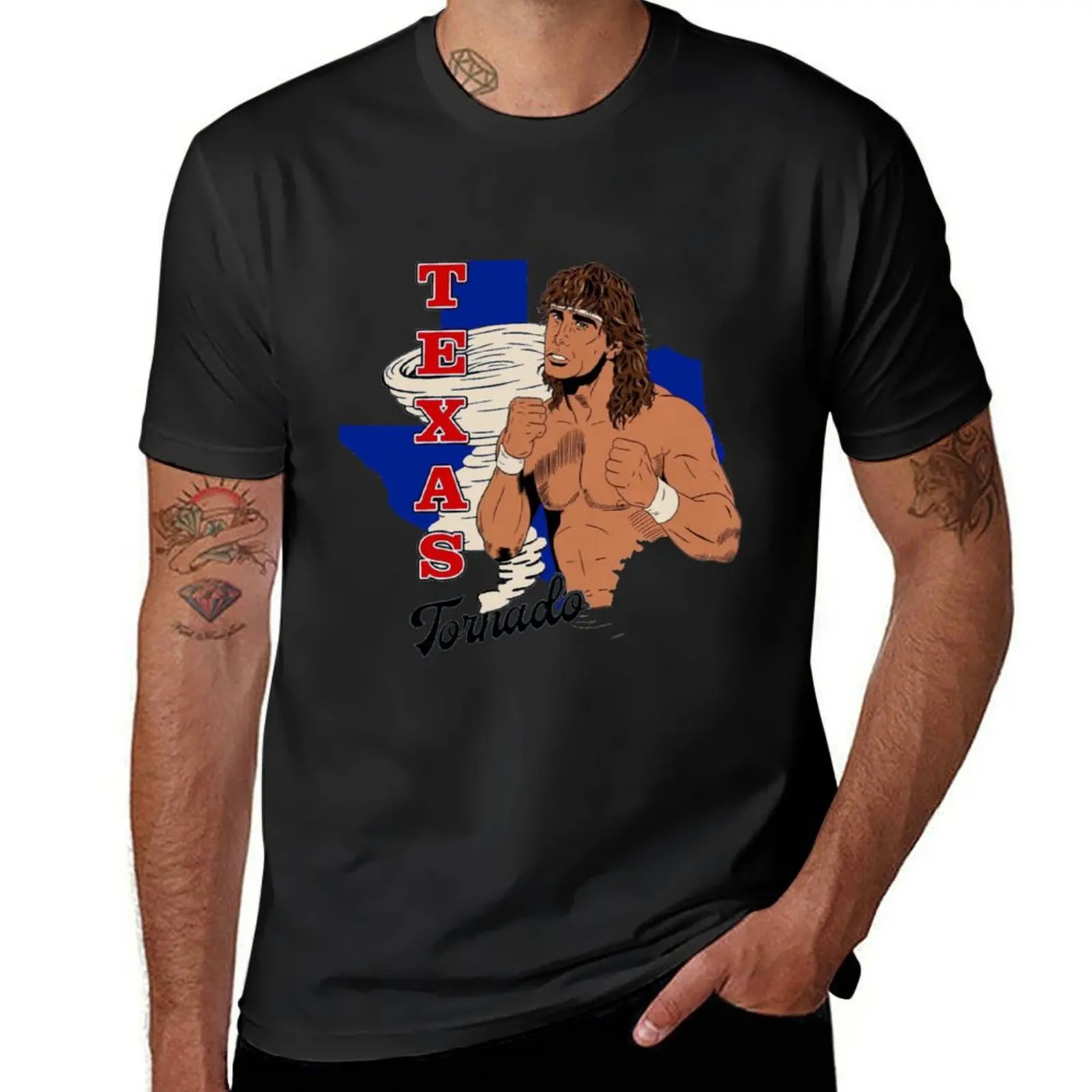 Texas Tornado Kerry Von Erich T-Shirt boys whites hippie clothes fitted t shirts for men