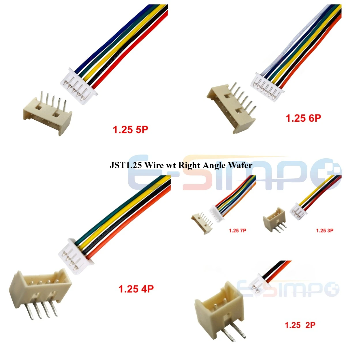 10 مجموعة SH1.0 JST1.25 ZH1.5 PH2.0 XH2.54 JST موصل أنثى الإسكان 10/20/30 سنتيمتر سلك كابل + الزاوية اليمنى 2/3/4/5/6/7/8/9-12P رقاقة