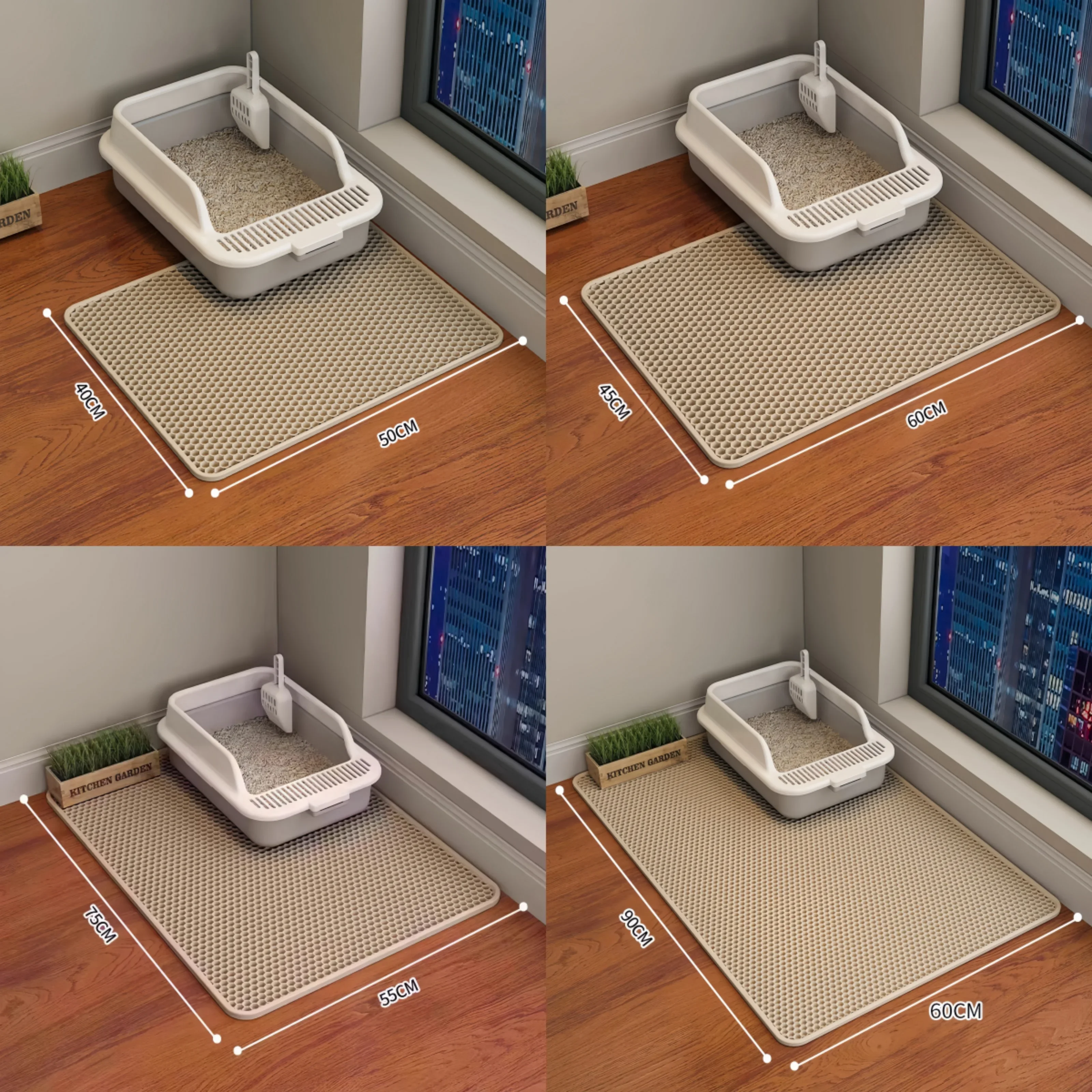 Large Size Cat Litter Mat Double Layer Waterproof Pet Litter Box Mat Non-slip Sand Cat Pad Washable Bed Mat Clean Pad Products image 6