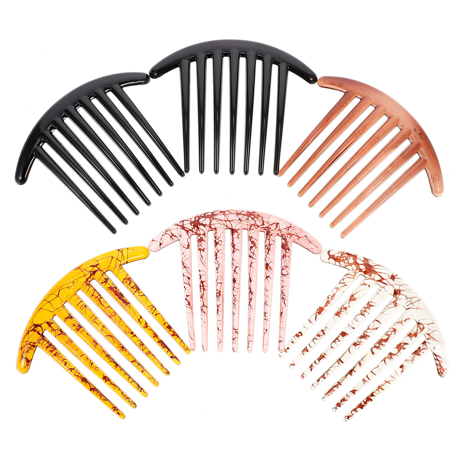 

6 Pcs Hair Comb for Parties Bun Girl Fashion Resin Durable Delicate Combs Weddings