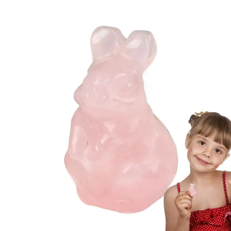 

Rabbit Figurine Bunnies Decor Crystal Decorations Portable Home & Kitchen Statue Decorative Ornaments For Home Offices Travel