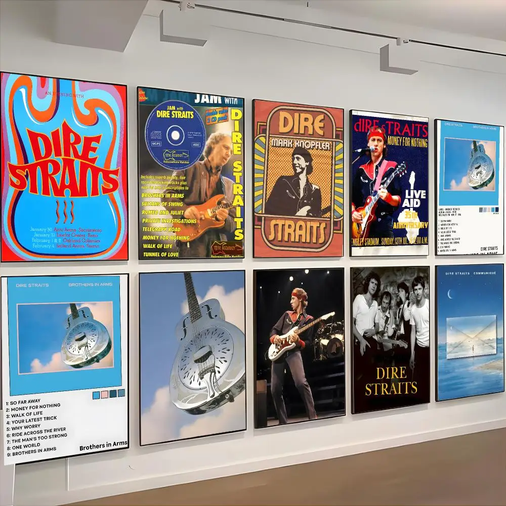 Band Rock Dire Straits Poster Classic Home Interior Artwork & Stylish Room Decoration