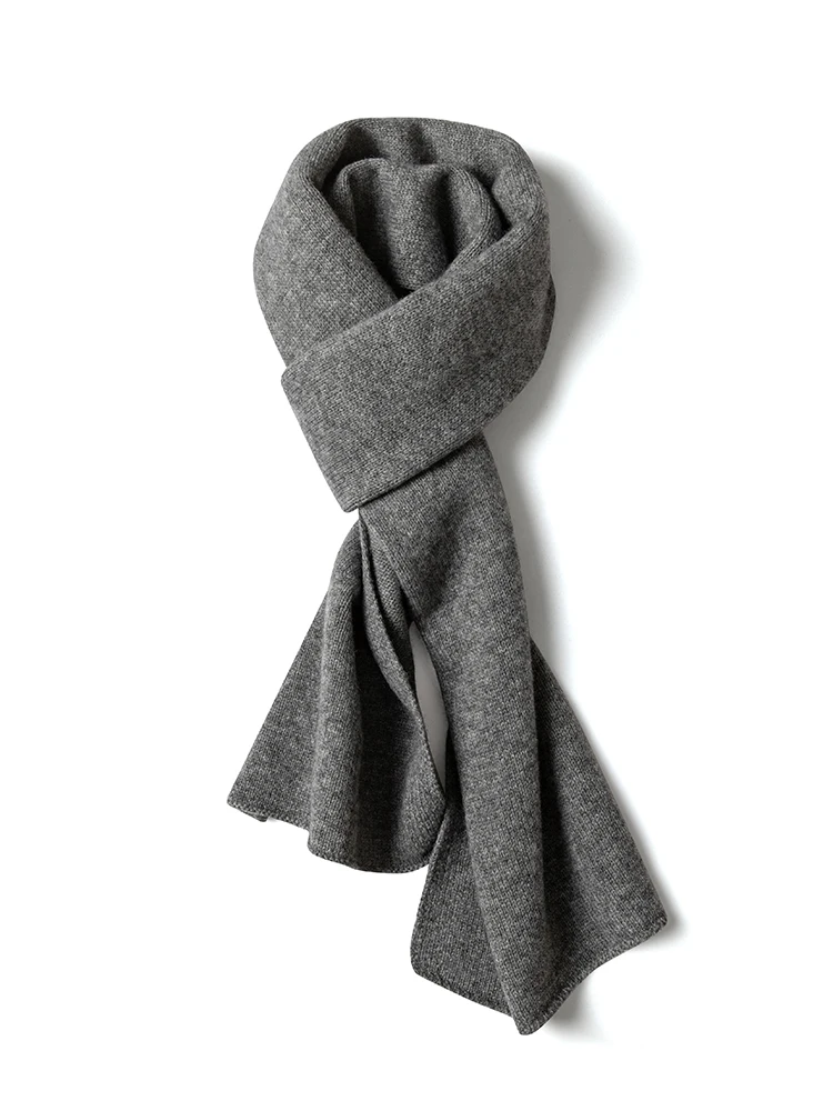 New Autumn Winter Basic Cashmere Scarf Women's 100% Cashmere Knitted Luxury Unisex Scarf Warm Soft Comfort Cashmere Long Scarf