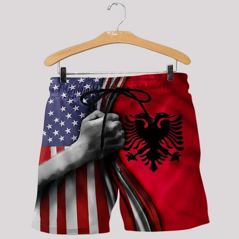 National Flag 3D Print Summer Short Pants Kids Male Causal Fashion Gym Shorts Ropa De Hombre Teen Surfing Board Shorts Pant Mens