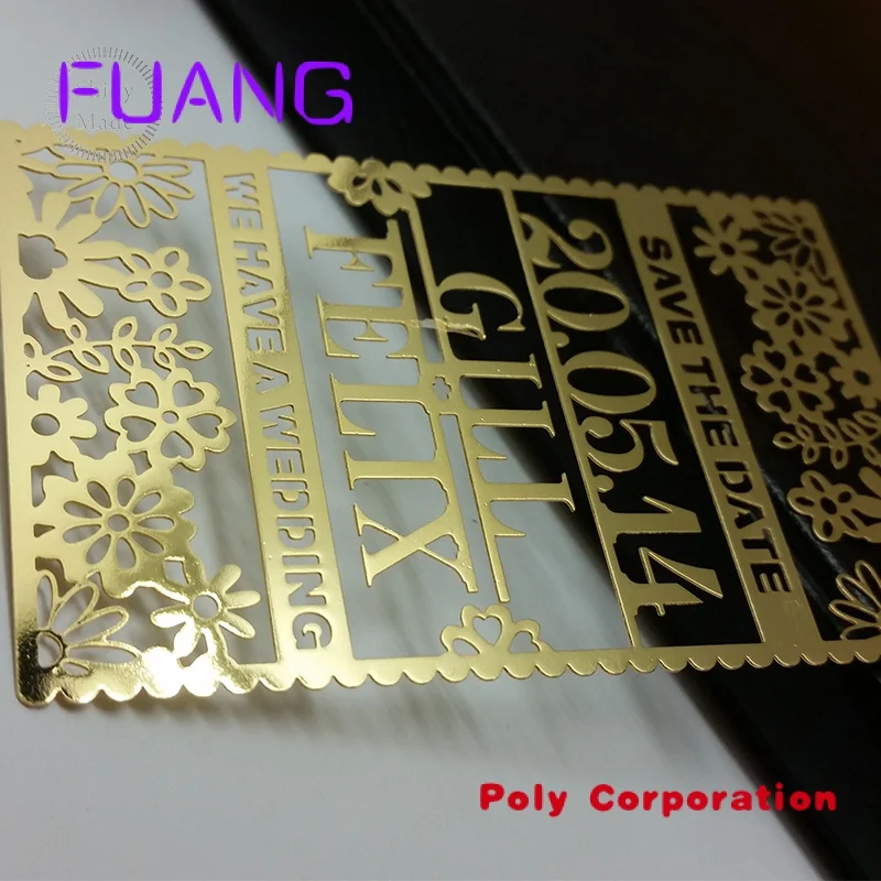 Custom  Gold VIP membership card metal business card with custom logo