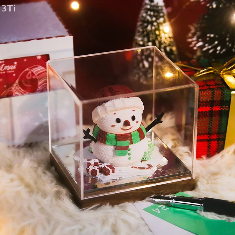 

Creative 3D Tear-away Desk Calendar 2026, Time Piece with LED Light, Paper Carving Art, Notepad Memo Pad Ideal Christmas Gift