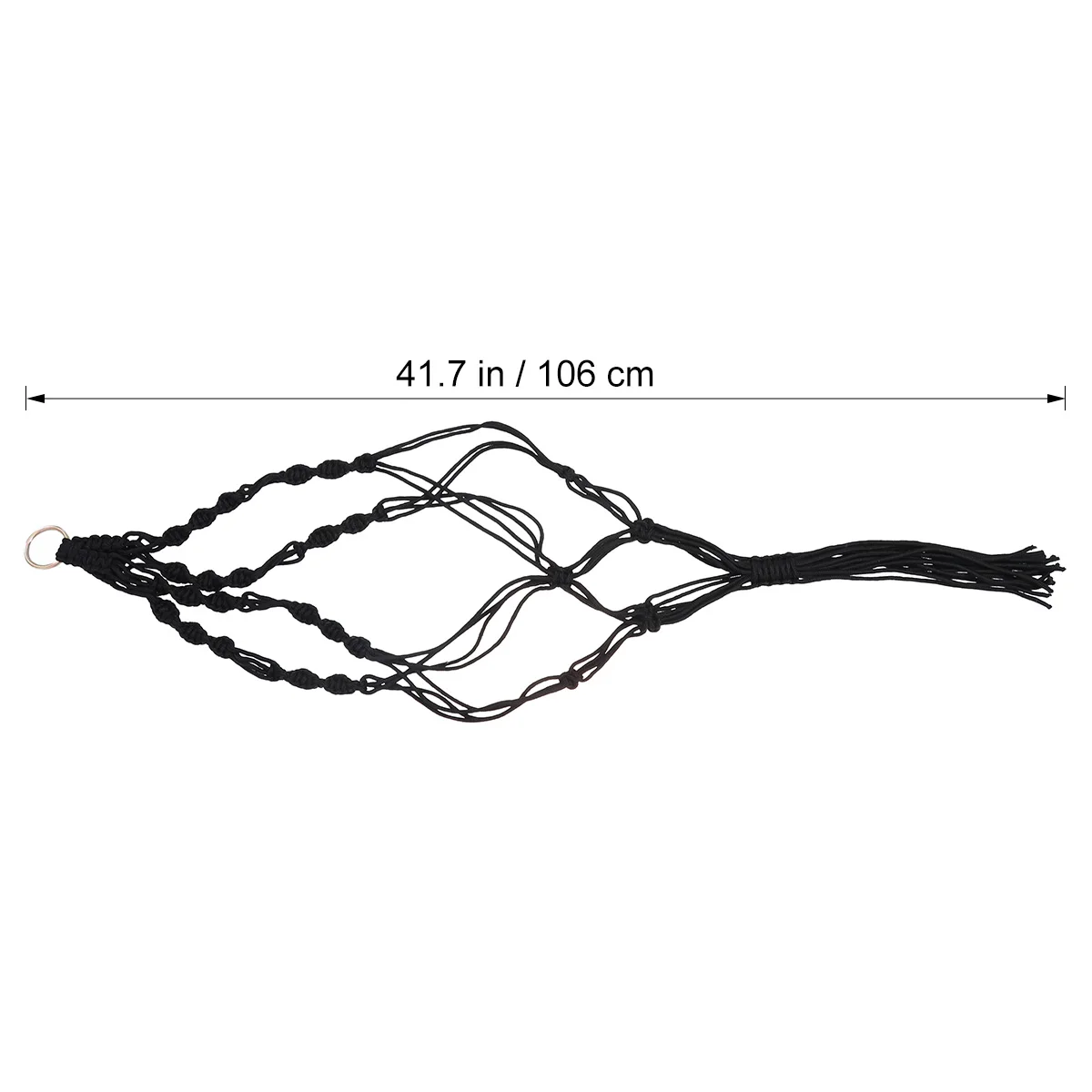 

Indoor Outdoor Macrame Plant Hanger Cotton Rope Wall Art for Round and Square Pots Black Hanging Planter Decor