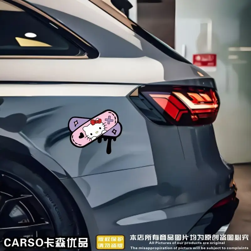 

Sanrio Stickers, Car Scratches, Creative Decorative Stickers, Car Paint Scratches, Covering Cartoon Hello Kitty Car Parts Gifts