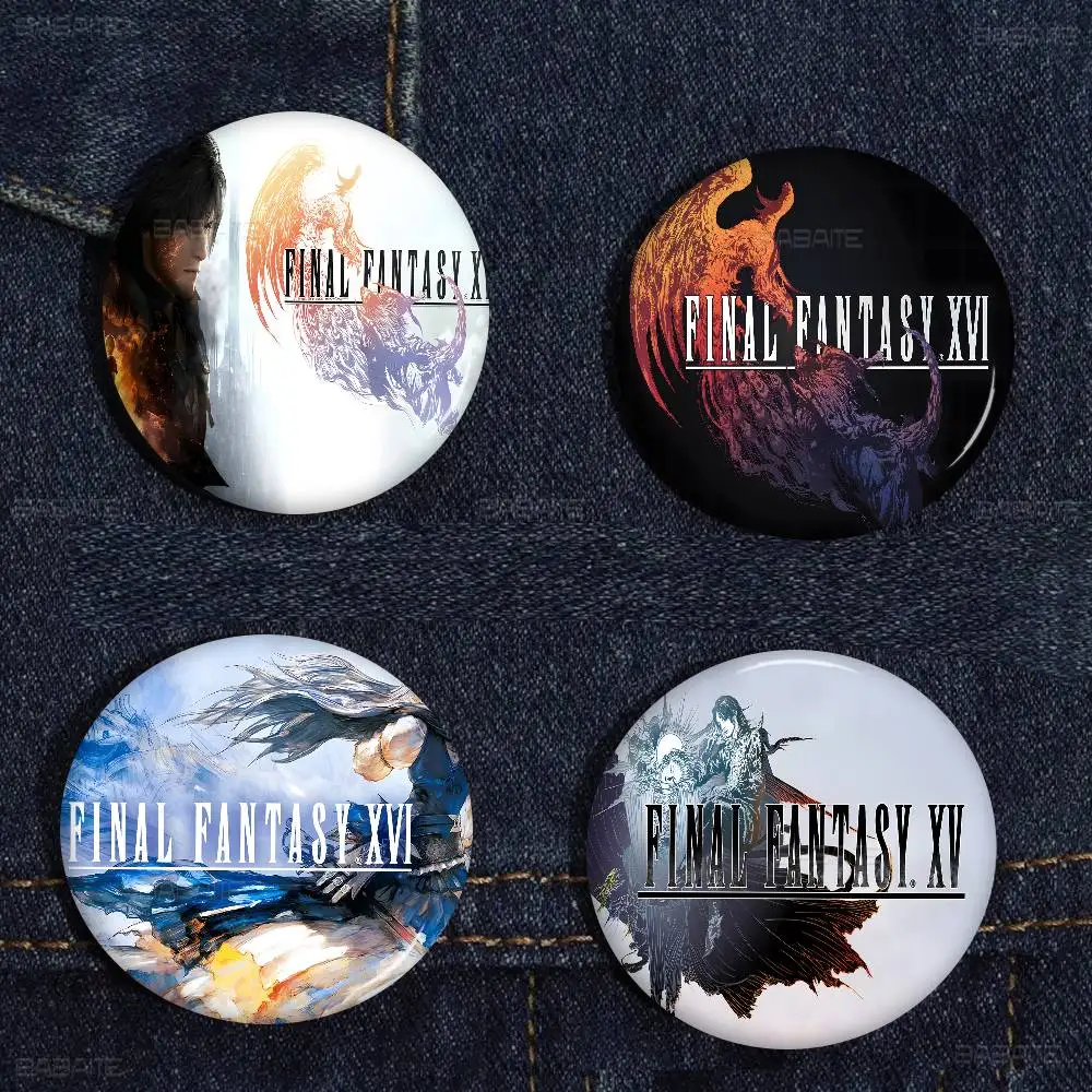 Final Fantasy Video Game Tinplate Soft Button Pin Brooch Metal Badge Custom Jewelry Accessories Hat Bag Lapel