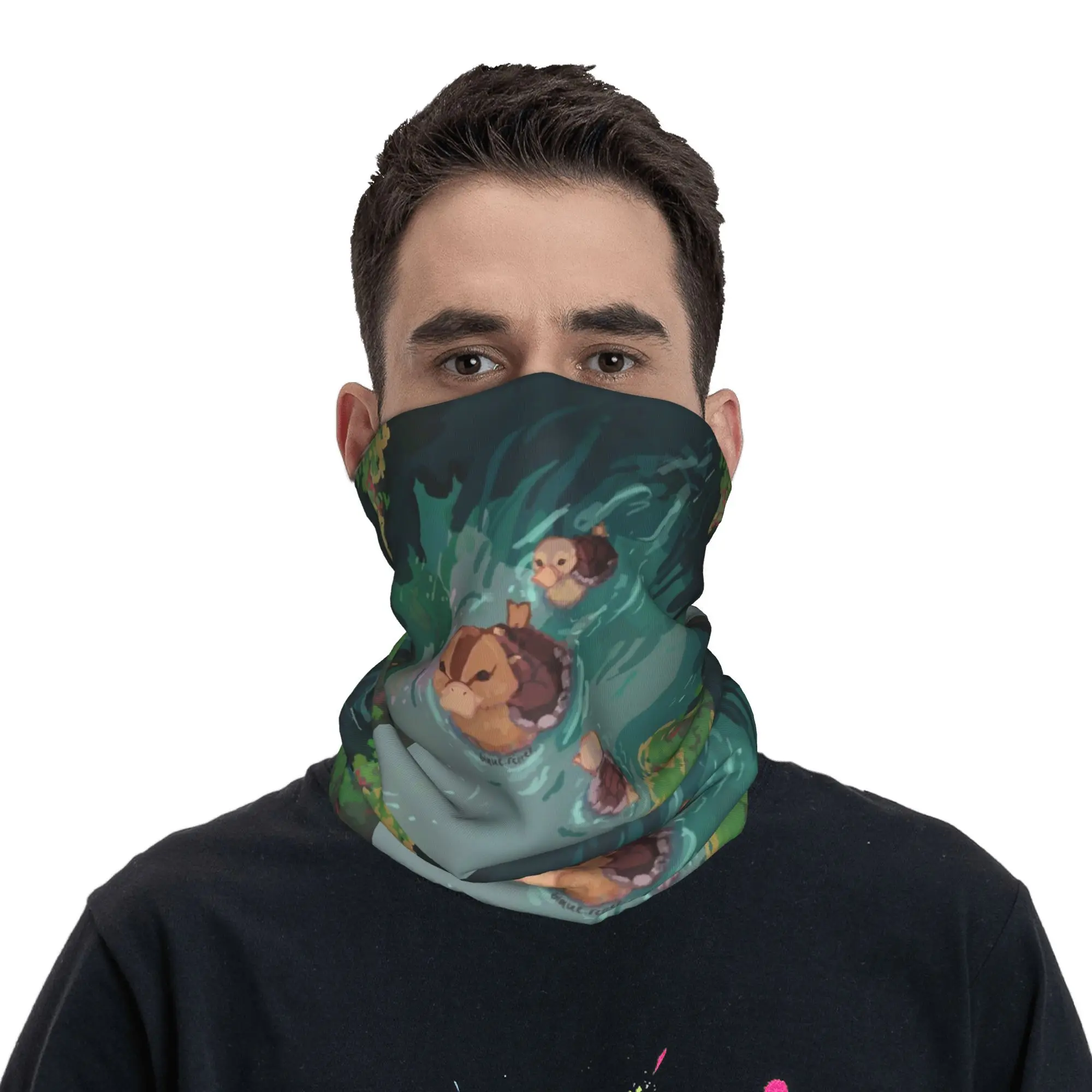 

turtle duck pond avatar the last airbender Bandana Neck Gaiter Printed Wrap Mask Scarf Multi-use Headwear Riding Unisex Adult