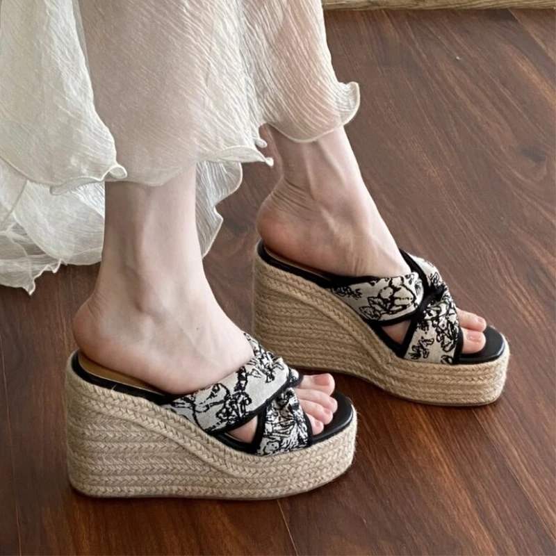 

Women Wedges Sandals Platform Shoes High Heels Slippers Summer Pumps 2026 Trend Walking Casual Shoes Open Toe Flip Flops Mujer